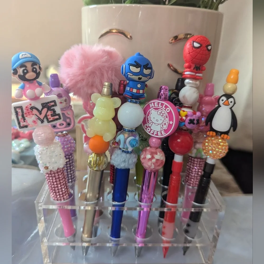Colorful Character-Themed Kids Toy Pens..Beautiful handmade pens in all styles.